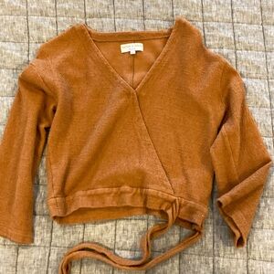 Madewell textured wrap top size small